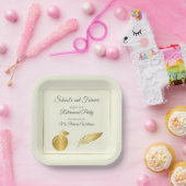 先生エレガントズゴールデンパステルリタイアメントパーティー ペーパープレート (パーティー)