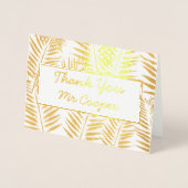 先生エレガント感謝の日金ゴールドありがとう 箔カード (正面)