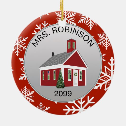 先生エレガント校長校舎オーナメント セラミックオーナメント (裏面)