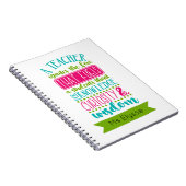 先生オフィスギフト – 感動的引用文 ノートブック (右側)