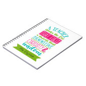 先生オフィスギフト – 感動的引用文 ノートブック (左側)