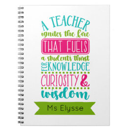 先生オフィスギフト – 感動的引用文 ノートブック