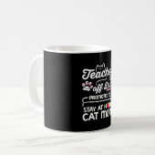 先生オフデューティを母猫ママの家に滞在に昇格 コーヒーマグカップ (正面左)