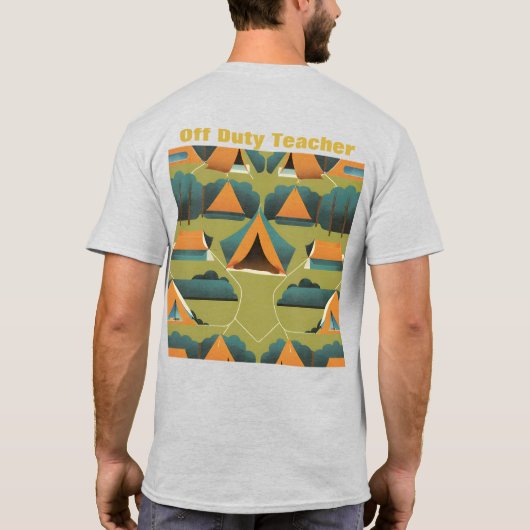 先生オフデューティキャンプ場Tシャツ Tシャツ (裏面)