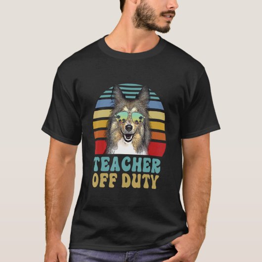 先生オフデューティコリードッグサマー Tシャツ (正面)