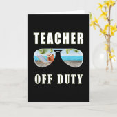 先生オフデューティサングラスパームビーチ休暇 カード (黄色い花)