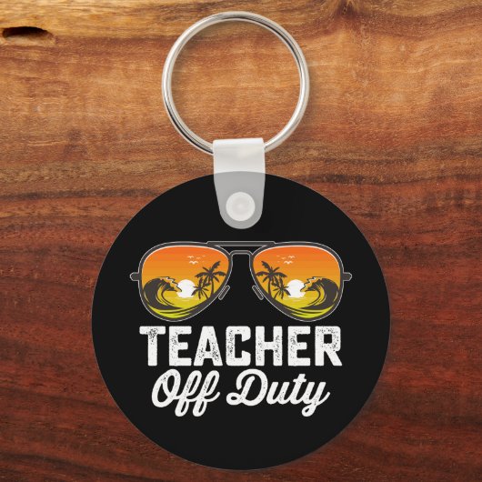 先生オフデューティサングラス学校の最終日 キーホルダー (正面)