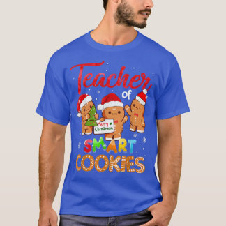 先生オブ頭が切れるクッキークリスマス先生 Tシャツ