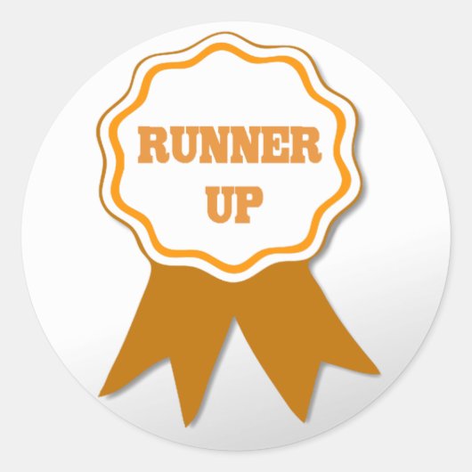 先生オレンジリボン賞ステッカー ラウンドシール (正面)