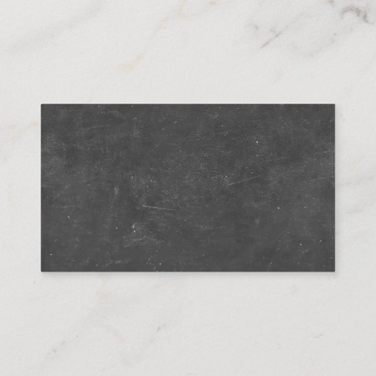 先生オンコールかわいいアップルチョークボード 名刺 (裏面)