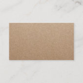 先生オンコールキュートOWLクラフト素朴 名刺 (裏面)