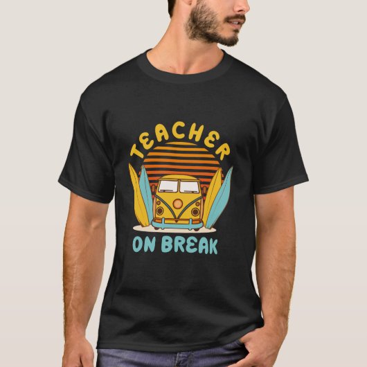 先生オン破断線 – ばね破断線 Tシャツ (正面)