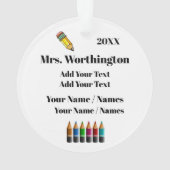 先生オーナメント- 「戻る」を参照 オーナメント (裏面)