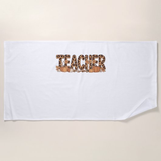 先生オーバーサイズTシャツ ビーチタオル (正面)