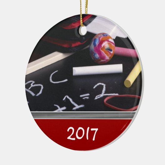 先生カスタムのクリスマスオーナメントテンプレート セラミックオーナメント (左)