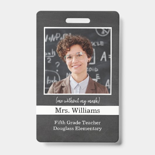 先生カスタムの写真IDバッジ バッジ (Front)