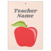 先生カスタムアップルとトレンディーのシェブロン模様 クリップボード (裏面)