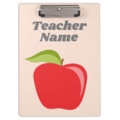 先生カスタムアップルとトレンディーのシェブロン模様 クリップボード (正面)