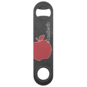 先生カスタムアップルとトレンディーのシェブロン模様 スピード栓抜き (裏面)