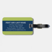 先生カスタムアップルとトレンディーのシェブロン模様 ラゲッジタグ (裏面横)