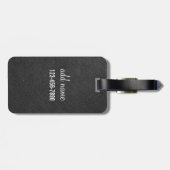 先生カスタムアップルとトレンディーのシェブロン模様 ラゲッジタグ (裏面横)