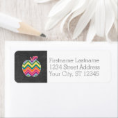 先生カスタムアップルとトレンディーのシェブロン模様 ラベル (インサイチュ)