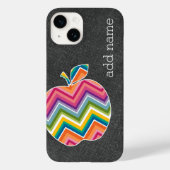 先生カスタムアップルとトレンディーのシェブロン模様 Case-Mate iPhoneケース (裏面)
