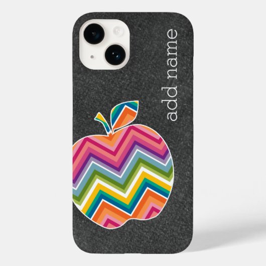 先生カスタムアップルとトレンディーのシェブロン模様 Case-Mate iPhoneケース (裏面)