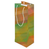 先生カスタムアップル水彩ストライプ ワインギフトバッグ (裏面アングル)