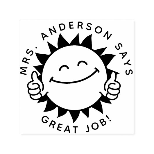 先生カスタムギフトスタンプ新学期サン セルフインキングスタンプ (デザイン)