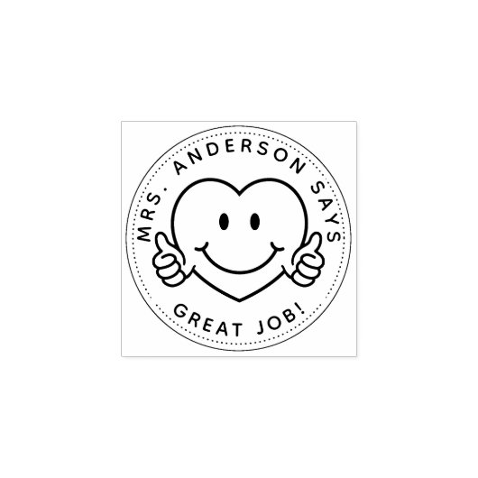 先生カスタムギフトスタンプ新学期 ラバースタンプ (インプリント)