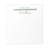 先生カスタムギフト図解入りの、写真付きの鉛筆 ノートパッド (正面)