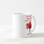 先生カスタムギフト – 先生が心を育てるハート コーヒーマグカップ (正面右)