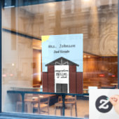 先生カスタムグレードスクールハウス ウィンドウサイン (カフェ窓)