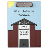 先生カスタムグレードスクールハウス クリップボード (正面)