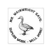 先生カスタムグーススタンプ可愛い「見事な作品!」 ラバースタンプ (インプリント)