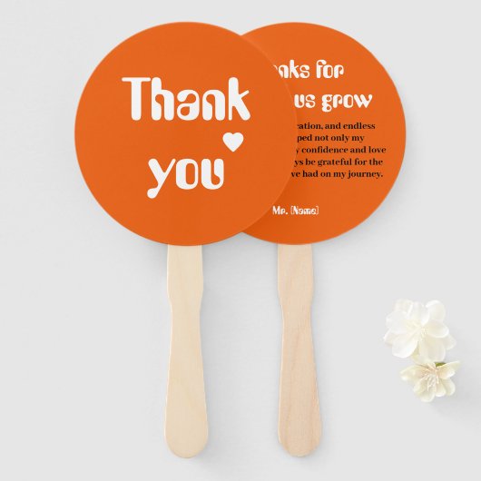 先生カスタムサンキューファン ハンドファン (正面&裏面)