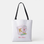 先生カスタムピンクブックコーヒー トートバッグ (裏面)