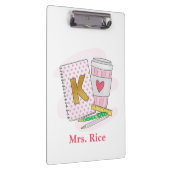 先生カスタムピンク手帳コーヒー クリップボード (右)