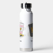 先生カスタムブラックノートパソコンコーヒー ウォーターボトル (左面)