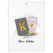 先生カスタムブラックノートパソコンコーヒー クリップボード (裏面)