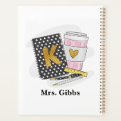 先生カスタムブラックノートパソコンコーヒー プランナー手帳 (裏面)