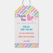 先生カスタムメンターの感謝 ギフトタグ (正面)