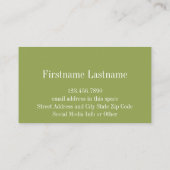 先生カスタムリンゴトレンディー花柄 名刺 (裏面)