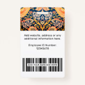 先生カスタム名事業名ロゴスタッフラベルバッジ バッジ (裏面)