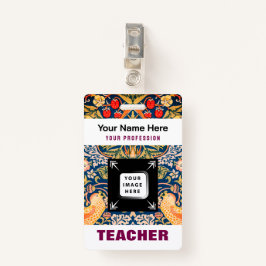 先生カスタム名事業名ロゴスタッフラベルバッジ バッジ