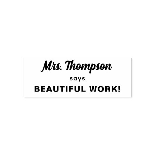 先生カスタム名美しい作品！ セルフインキングスタンプ (デザイン)