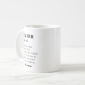 先生カスタム定義単語名詞年贈り物 コーヒーマグカップ (正面左)