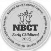 先生カスタム幼児期分科技師国家委員会 シール (正面)
