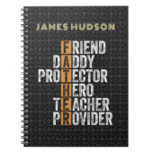 先生カスタム父名父の日プレゼント ノートブック (正面)